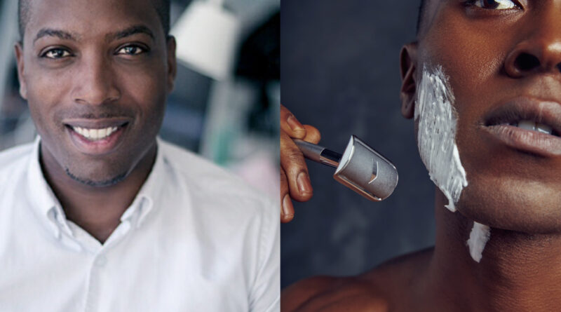 Tristan Walker and man shaving with Bevel product