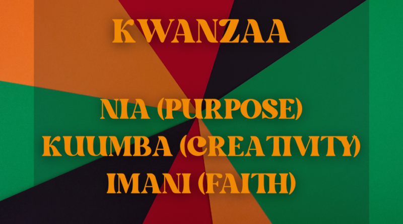 NIA, Kwanzaa, purpose, essay, pan-African